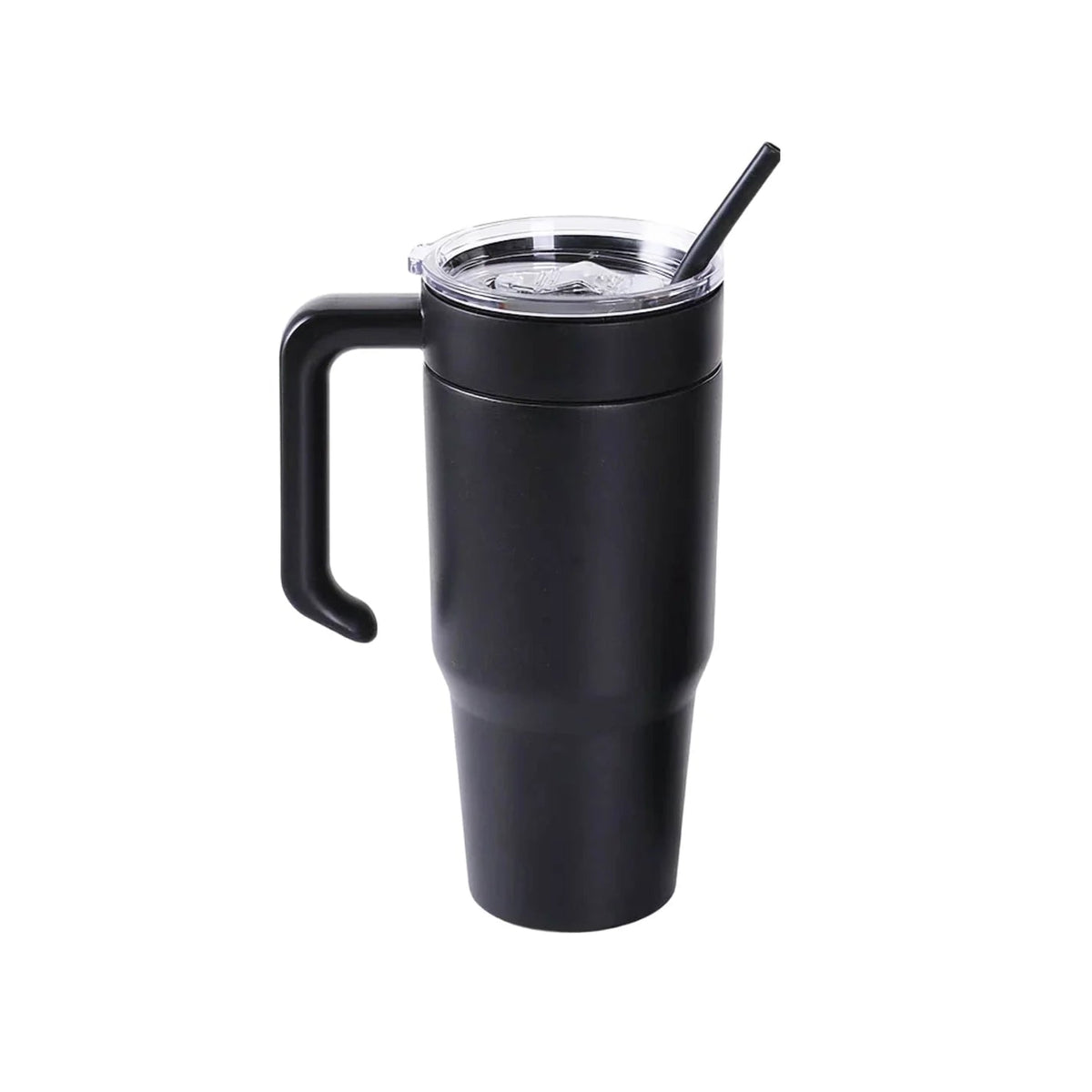 Black 30 oz Custom Tumbler with Handle blank for custom personalization