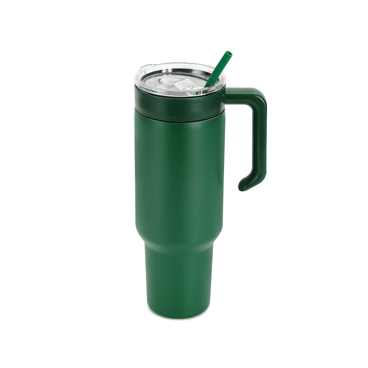 Green 40 oz Custom Tumbler with Handle blank for custom personalization