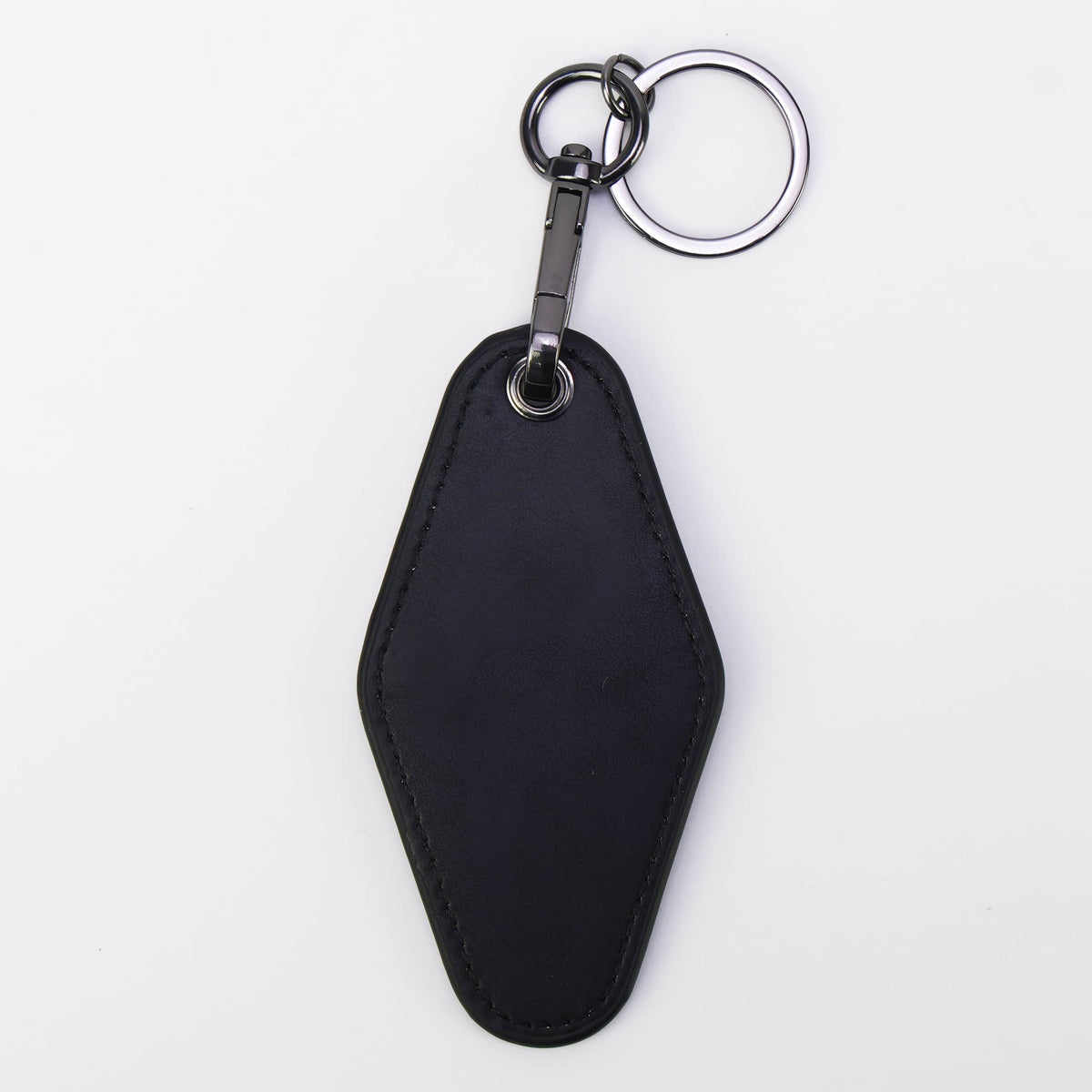 Black Custom Laserette® Motel Keychain blank for custom personalization